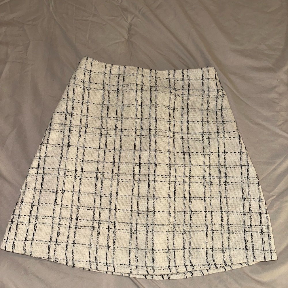 Black and White Plaid Princess Polly Mini Skirt